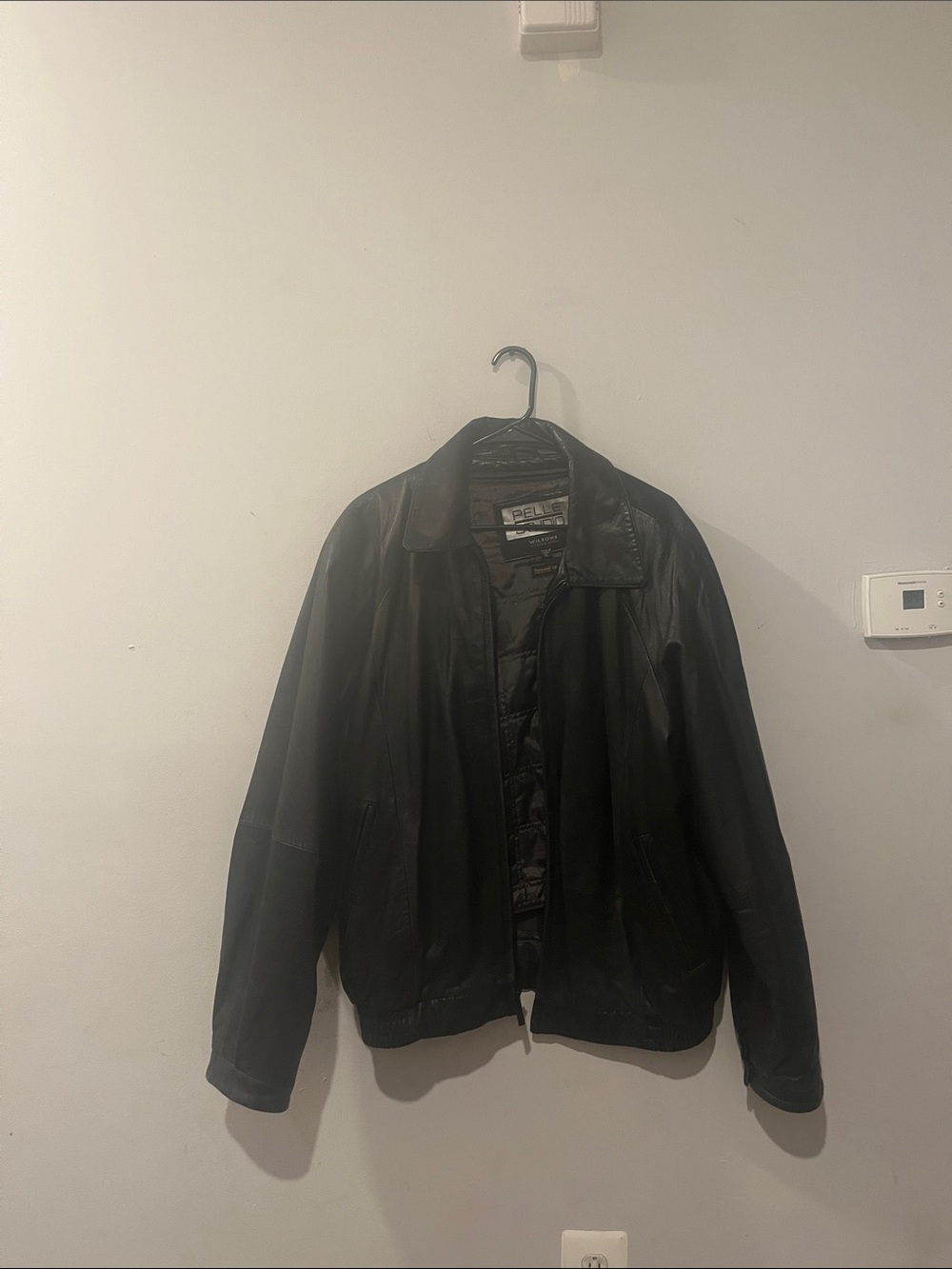 Pelle Pelle Black Leather Bomber Jacket